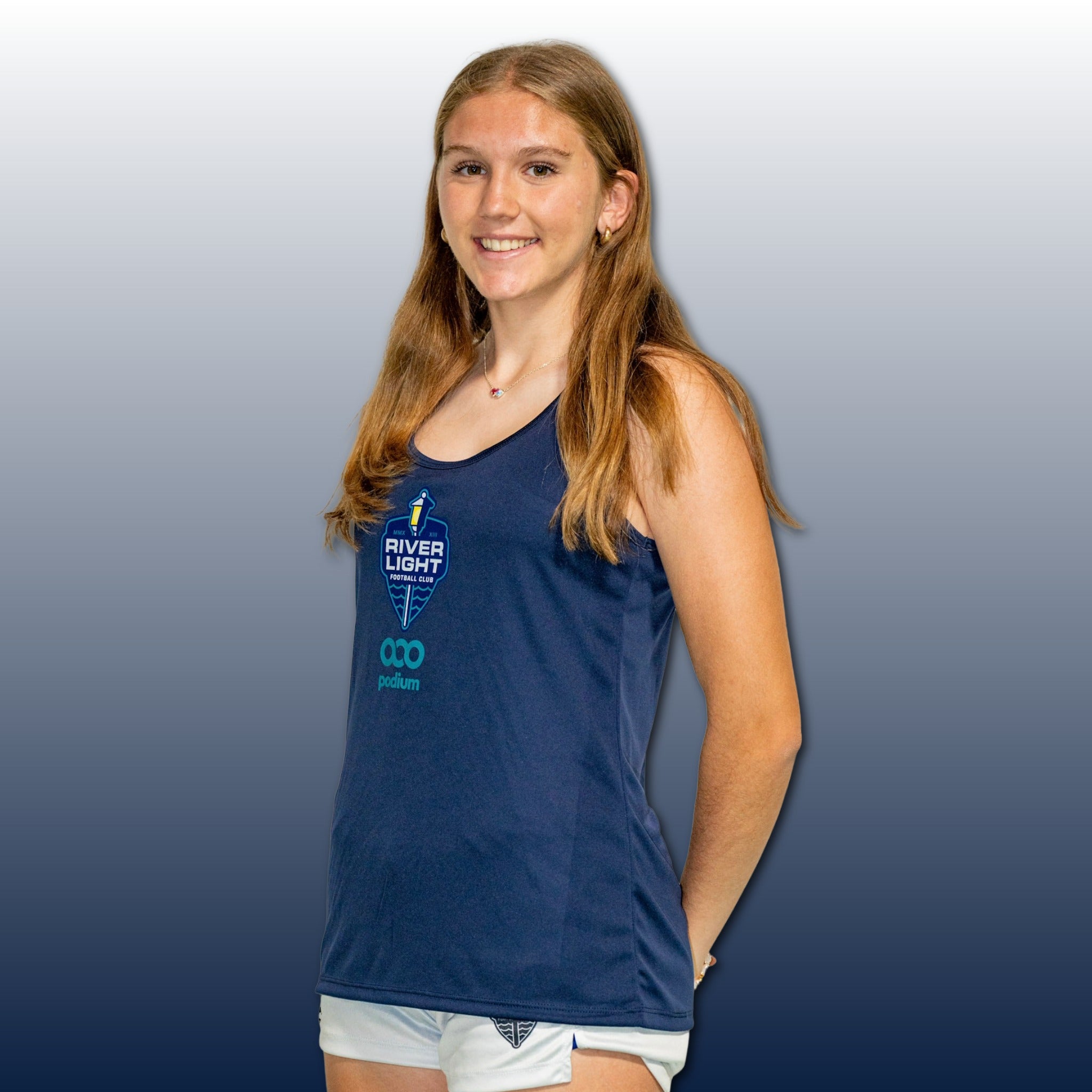 Women's Navy Tank Top (Podiumwear X River Light FC)