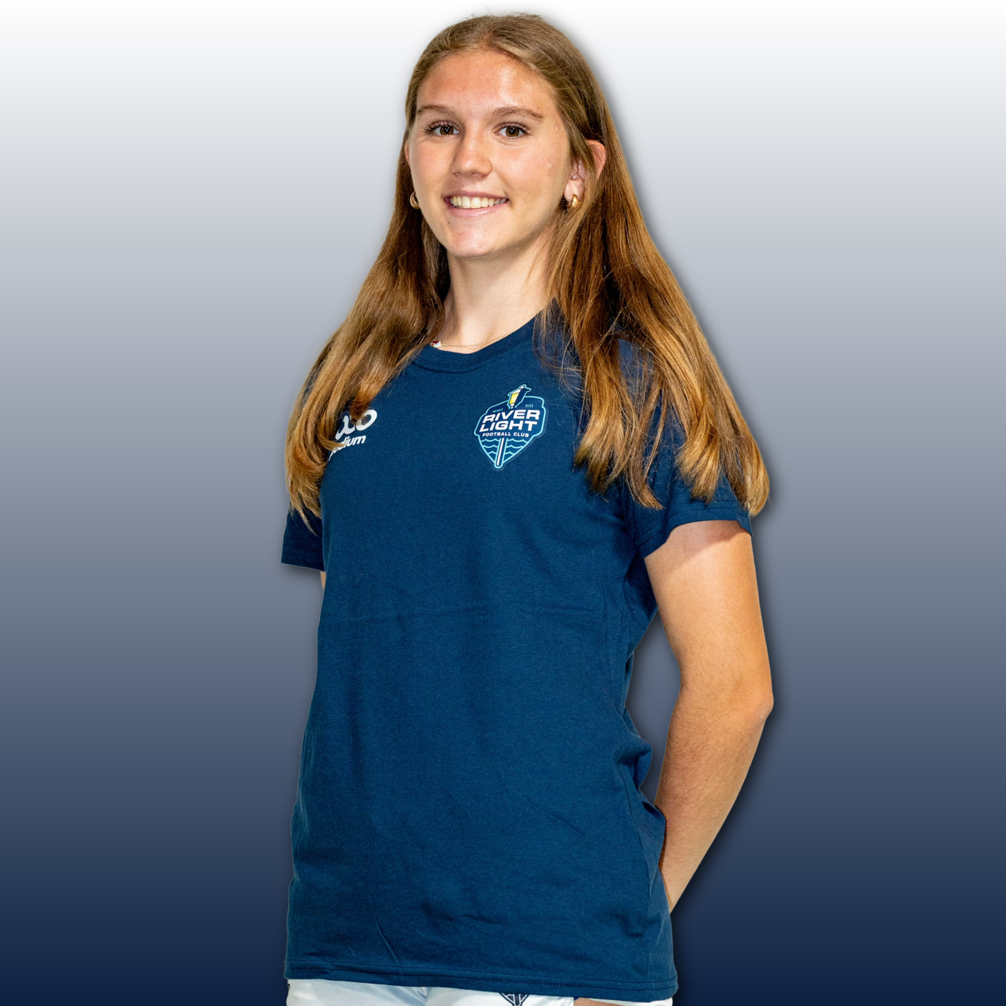 Women's Navy Short Sleeve T-Shirt (Podiumwear X River Light FC)